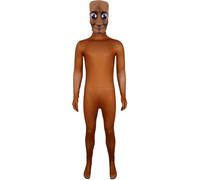 Anjinguang Tung Tung Tung Sahur Cosplay Costume Full Set Brainrot Animals Funny Jumpsuits Halloween Party Bodysuits Outfit with Mask