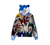 Anjinguang Unisex My Hero Academia Hoodie Todoroki Shoto Bakugo BNHA Pullover Sweatshirt for Halloween
