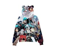 Anjinguang Unisex My Hero Academia Hoodie Todoroki Shoto Bakugo BNHA Pullover Sweatshirt for Halloween