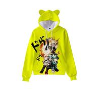 Anjinguang Unisex My Hero Academia Hoodie Todoroki Shoto Bakugo BNHA Pullover Sweatshirt for Halloween