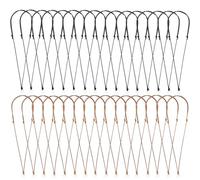Anjiucc 32pcs Handmade Craft Choker Necklace Cord for Pendant Adjustable Knotted with Metal Ring for Hanging Pendants(Black+Brown)