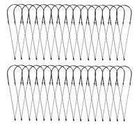Anjiucc 32pcs Handmade Craft Choker Necklace Cord for Pendant Adjustable Knotted with Metal Ring for Hanging Pendants(Black)