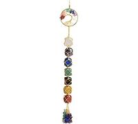 Anjiucc Tree of Life Handmade 7 Chakras Stones Healing Crystals Tree of Life Hanging Ornament for Home Decor