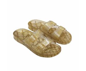Anjo Double Mules with Sheer Buckles Gold-Coloured