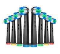 AnjoCare Replacement Brush Heads for Oral B, 8 Pack Electric Toothbrush Heads Compatible with Oral B Braun Pro1000/3000/5000/7000, Rechargeable Toothbrush Heads for Vitality and More
