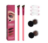 Anjoize 4D Laminated Brow Grooming Kit, Long-Lasting Eyebrow Pen & Microblade Brush, Ultra-Thin Angled Brush with Waterproof Gel, Home Makeup Starter Set (2PCS-A)