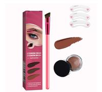 Anjoize 4D Laminated Brow Grooming Kit, Long-Lasting Eyebrow Pen & Microblade Brush, Ultra-Thin Angled Brush with Waterproof Gel, Home Makeup Starter Set (Light Brown)