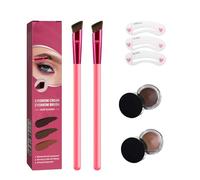 Anjoize 4D Laminated Brow Grooming Kit, Long-Lasting Eyebrow Pen & Microblade Brush, Ultra-Thin Angled Brush with Waterproof Gel, Home Makeup Starter Set (2PCS-C)
