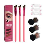 Anjoize 4D Laminated Brow Grooming Kit, Long-Lasting Eyebrow Pen & Microblade Brush, Ultra-Thin Angled Brush with Waterproof Gel, Home Makeup Starter Set (3PCS)