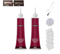 Anjoize Advanced Leather Repair Gel, Leatherfix Advanced Leather Repair Gel Kit, Leather Repair Kit For Car, Restore Cracked, Scratched Leather. (2*Burgundy/20ml)