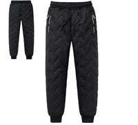 Anjoize Dododz Unisex Fleece Trousers, Dododz Fleece Trousers Waterproof, Dododz Pants, Unisex Lambswool Fleece-Lined Joggers (Sweatpants-black, X-Large)