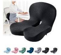 Anjoize Glamvidas Car Seat Cushion, 2025 Upgraded Memory Foam L-Shaped Integrated Seat Cushions, Comfort Car Seat Cushion with Lumbar Support for Car & Office (Black)