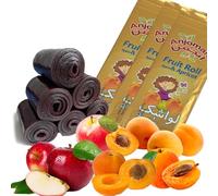 Anjoman Apricot Dried Fruit Leather Bar, 100g x 3 Sheets Snacks Bar, Lavashak No Added Sugar Vegan Snacks, Fruit Roll Ups, 40x14CM