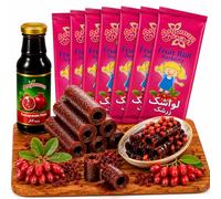 Anjoman Barberries Fruit Bars - 6 Sheets (600g) with Pomegranate Paste (280g) | Sour Sauce & Lavashak - Intense Flavor Snack Bundle