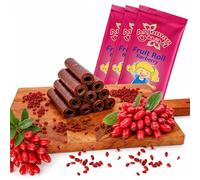 Anjoman Barberries Fruit Leather Bar, 3 Sheets Pack, Lavashak No Added Sugar Vegan, Fruit Roll Ups, Healthy for Adults and Kids, Rich in Vitamins and Nutrients, 40x14CM