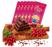 Anjoman Barberries Fruit Leather Bar, 6 Sheets Pack, Lavashak No Added Sugar Vegan, Fruit Roll Ups, Healthy for Adults and Kids, Rich in Vitamins and Nutrients, 40x14CM