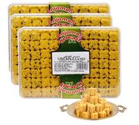Anjoman Chickpea Candy Biscuits - Traditional Persian Roasted Chickpea Cookies Sweet Dessert Treat, 500g (Pack of 3)