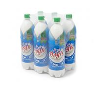 Anjoman Doogh Ayran 6 x 1.5L - Traditional Salted Carbonated Yoghurt Drink - Probiotic Mint Flavor - Bulk Catering & Wholesale Case Pack - 9L Total