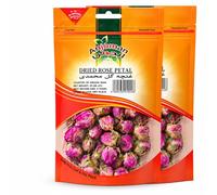 Anjoman Edible Dried Rose Buds 2x25g | Culinary Grade Whole Rose Flower Petals for Tea, Baking, DIY Skincare & Floral Baths | 2-Pack