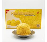 Anjoman Hajabdollah Saffron Cotton Candy - Authentic Persian Pashmak Fairy Floss, Traditional Gourmet Sweet Treat Gift Box, 17 Hand-Pulled Bitesized Morsels, Halal - 350g (Pack of 1)