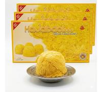 Anjoman Hajabdollah Saffron Cotton Candy - Premium Pashmak | Authentic Hand-Pulled Floss | Traditional Saffron Flavoured Dessert | Sweet Treat Gift Box - 350g (Pack of 3)