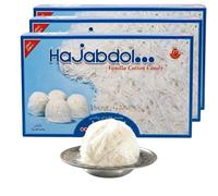 Anjoman Hajabdollah Vanilla Cotton Candy - Premium Pashmak | Authentic Hand-Pulled Floss | Soft Melt-in-the-Mouth Dessert | Sweet Treat Gift Tub - 350g (Pack of 3)
