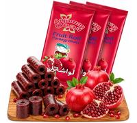 Anjoman Pomegranate Dried Fruit Leather Bar, 100g x 3 Sheets Fruit Snacks Bar, Lavashak No Added Sugar Vegan Snacks, Roll Ups, 40x14CM