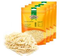 Anjoman Premium Almonds - 60g, Sliced Almonds, Healthy & Natural Vitamin E Rich Plant Based Protein, Ready to Eat Snack with High Fibre Nuts - Pack of 4