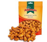 Anjoman Premium Honey Roasted Cashews - 360g, Crunchy Cashew Nuts, Healthy & Natural Plant Based Protein, Ready to Eat Snack with Vitamins & Antioxidants Nuts