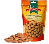 Anjoman Premium Salted Almonds - 360g, Crunchy Whole Almonds, Healthy & Natural Vitamin E Rich Plant Based Protein, Ready to Eat Snack with High Fibre Nuts