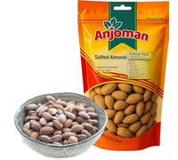 Anjoman Premium Salted Almonds Nuts Bulk - 180g Roasted Whole Almonds, Plant Based Protein, Gluten Free Healthy Snacks Keto Vegan Friendly Pack