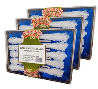 Anjoman Rock Candy Sticks (Natural, Pack of 3 x 10 Sticks) White Sugar Crystal, Aromatic Nabat Chobi for Sweetening Beverages, Desserts & Ready to Eat Delicious Snack