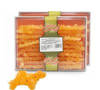 Anjoman Saffron Rock Candy Sticks 2 x 500g Pack - Crystal Nabat Sugar Sweetener for Hot Tea & Coffee