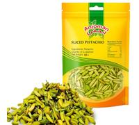 Anjoman Sliced Pistachio - 60g | Pistachio Slivers | Healthy & Natural Vitamin B6 Rich Plant Based Protein with High Fibre | Ready to Eat Snack with Antioxidants Nuts