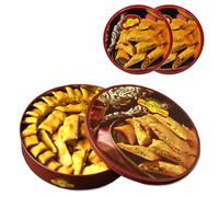Anjoman Sohan Mohammad - Sohan Ghom Loghmeh Bites | Premium Saffron Brittle Pieces | Traditional Pistachio Sohan | Sweet Gift Box - 500g (Pack of 2)