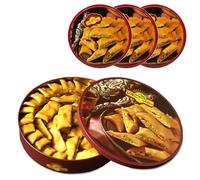 Anjoman Sohan Mohammad - Sohan Ghom Loghmeh Bites | Premium Saffron Brittle Pieces | Traditional Pistachio Sohan | Sweet Gift Box - 500g (Pack of 3)