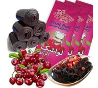 Anjoman Sour Cherry Dried Fruits Leather Bar, 100g x 3 Sheets Fruit Snacks Bar, Lavashak No Added Sugar Vegan Snacks, Fruit Roll Ups, 40x14CM