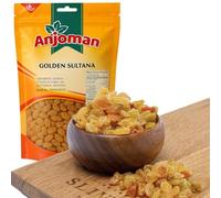 Anjoman Sun Dried Golden Raisins - 200g | Sultana Raisin | Healthy & Natural, Contain Vitamin C & B, Fibre | Ready to Eat Snack with Antioxidants Dried Fruit