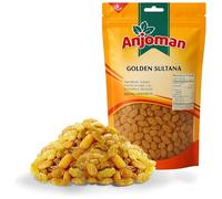 Anjoman Sun Dried Golden Raisins - 400g | Sultana Raisin | Healthy & Natural, Contain Vitamin C & B, Fibre | Ready to Eat Snack with Antioxidants Dried Fruit