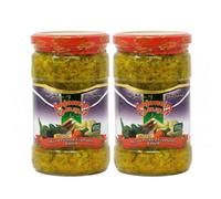 Anjoman Torshi Litteh Mixed Pickles 2 x 680g Jar - Finely Chopped Traditional Persian Sour Vegetable Relish Bulk Pack for Kebabs & Burgers