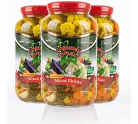 Anjoman Torshi Makhloot 1.5kg - Traditional Mixed Pickled Vegetables - Authentic Sour Vegetable Pickle Medley - Crunchy & Tangy Side Dish - Large Family Value Jar- Pack of 3