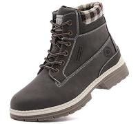 ANJOUFEMME Ladies Walking Hiking Boots Womens Flat Work Ankle Boots Waterproof Trekking Camping Backpacking Outdoor Shoes FNW19-G-FN-UK-BROWN-8