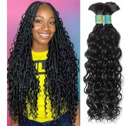 AnJudyReid 100% Virgin Human Hair Braids Bulk 100% Virgin Hair 100g 2 Packs/Pack Without Weft for Boho Train