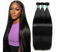 AnJudyReid 11A Bundles Brazilian Straight Human Hair 20" 22" 24" 100% Unprocessed Human Hair Straight 3 Packs 3 Packs