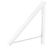 Anjuer - Folding Coat Rack Wall Mounted Retractable Aluminium Easy Installation White