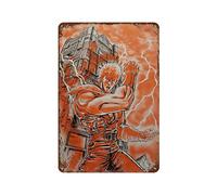 ANJUJU Fist of The North Star Anime Retro Poster Metal Tin Sign Chic Art Retro Iron Painting Bar People Cave Cafe Family Garage Wall Decoration 11.8"x7.9"