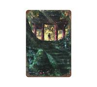 ANJUJU Spirited Away Ogino Chihiro Retro Poster Metal Tin Sign Chic Art Retro Iron Painting Bar People Cave Cafe Family Garage Wall Decoration 11.8"x7.9"