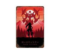 ANJUJU Yoko Littner Gurren Lagann Retro Poster Metal Tin Sign Chic Art Retro Iron Painting Bar People Cave Cafe Family Garage Wall Decoration 11.8"x7.9"