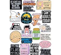 Anjulery Mental Health Humor Enamel Pins Set - Funny & Relatable Pins for Anxiety, Burnout, Depression, Self-Awareness - Collectible Metal Lapel Pins for Backpacks, Jackets, Gifts - 20-Pack (Funny-Z)