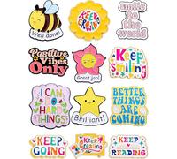 Anjulery Positive Affirmation Enamel Pins Set - Cute Motivational Pins for Backpacks, Jackets, Gifts, Classrooms - Collectible Metal Lapel Pins for Students, Teachers, Creators - 12-Pack, No Size